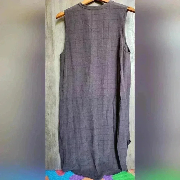 Eileen Fisher Tencel Blend Tunic Button Up Shirt Grey Size Small Petite Women's - Picture 11 of 13